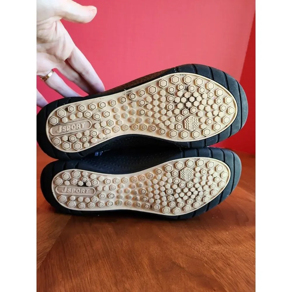 JSPORT by Jambu Tahoe Encore black Shoes Memory Foam Comfort Sneaker Size 10